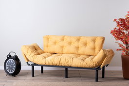Atelier Del Sofa Nitta Triple - Sofá cama de 3 plazas, Mostaza
